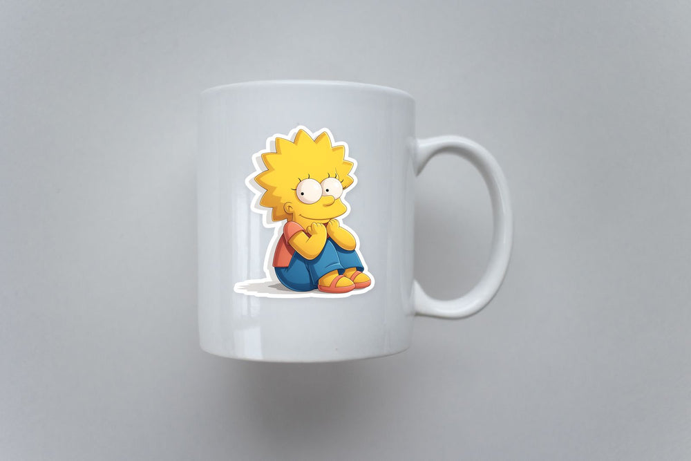 Lisa Simpson Cute Sitting Sticker
