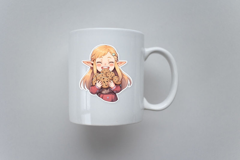 Joyful Elf with Cookies Sticker