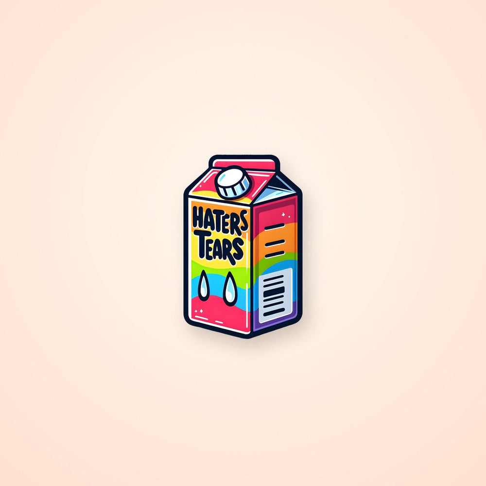 Haters Tears Rainbow Carton Sticker