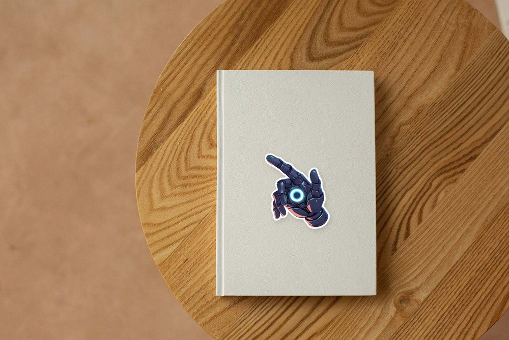 Robotic Hand Blue Core Sticker