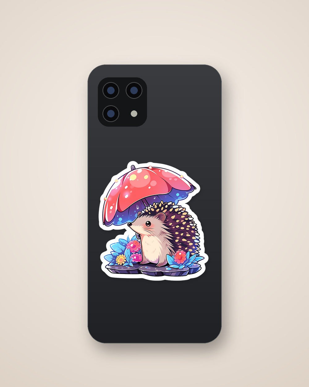 Cute Hedgehog with Umbrella Sticker