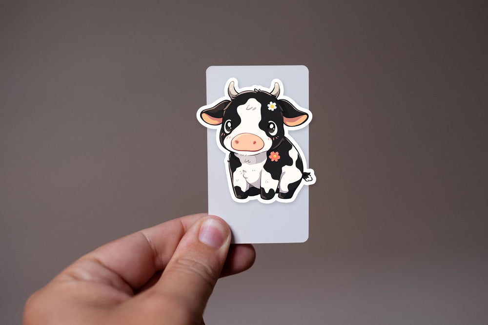 Cute Black & White Cow Sticker