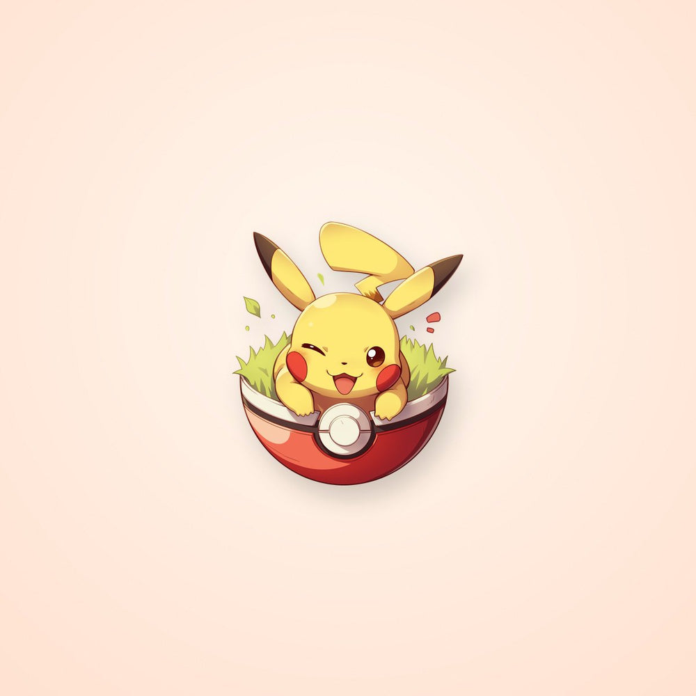 Pikachu Inside Pokeball Sticker