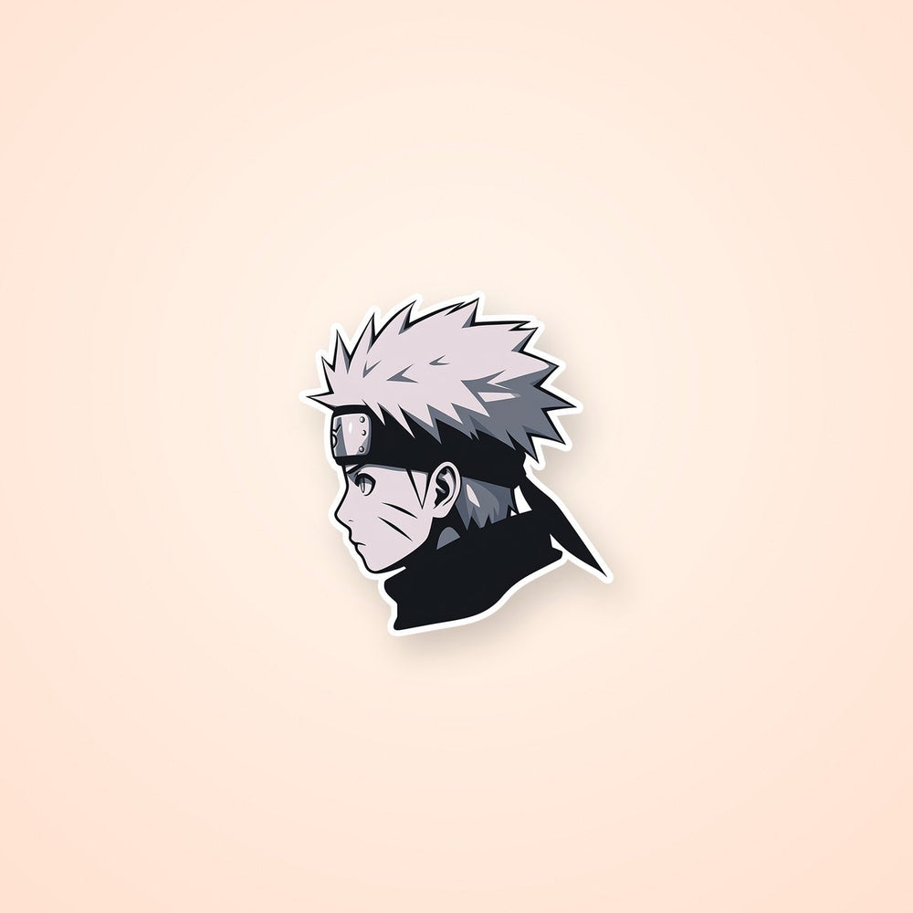 Naruto Uzumaki Side View B&W Sticker