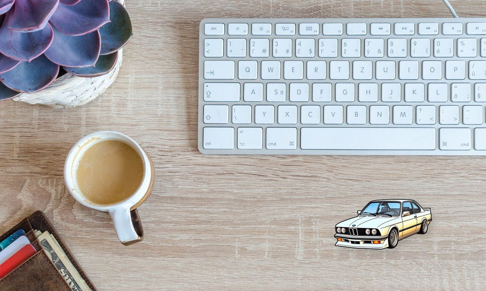 White BMW E28 5 Series Sticker