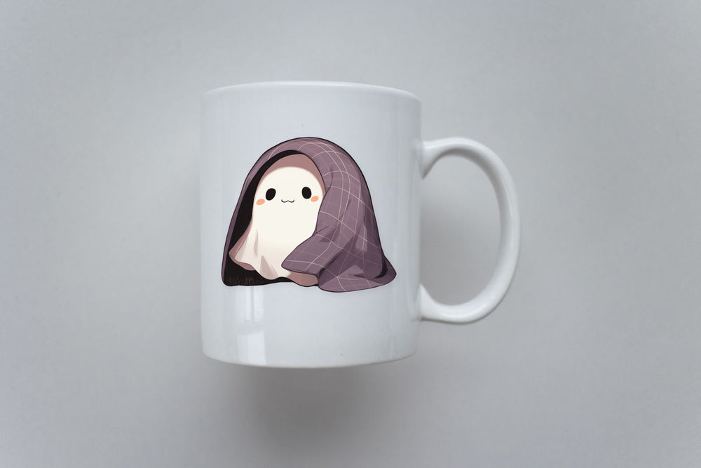Cute Ghost Under Blanket Sticker