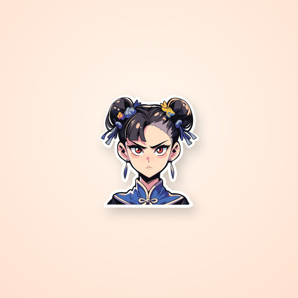 Street Fighter Serious Chun-Li Sticker