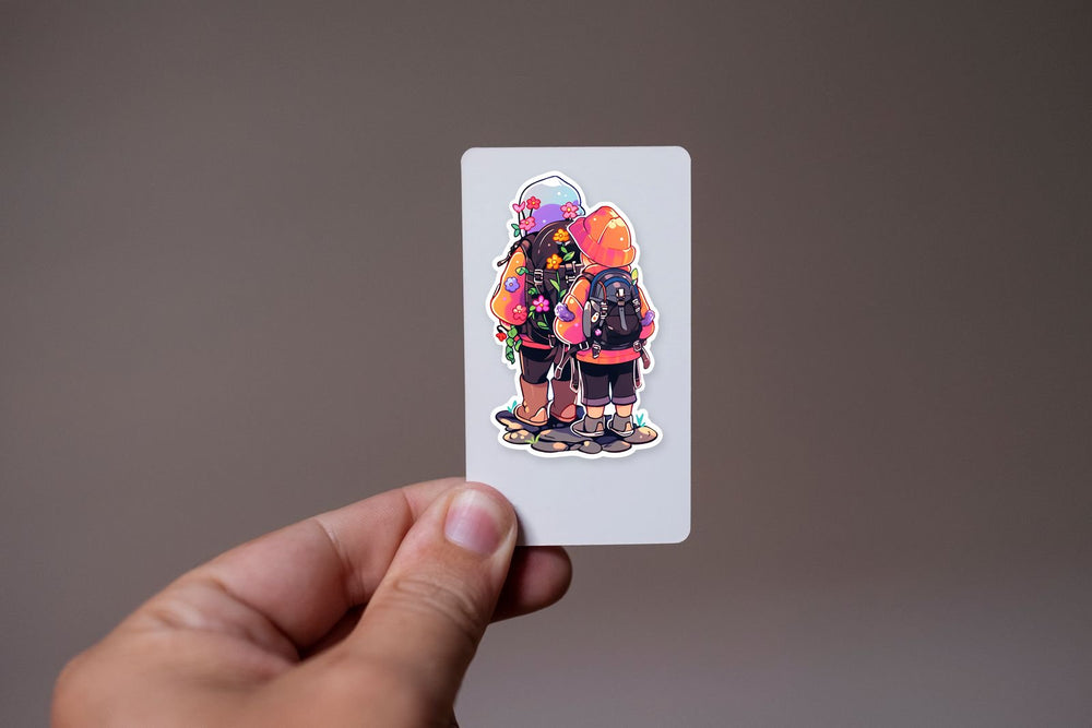 Couple Hikers Aesthetic Sticker