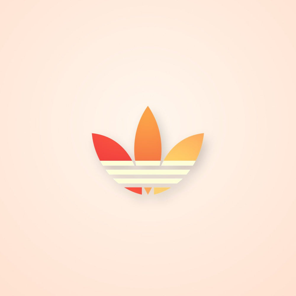 Adidas Retro Logo Colorful Clipart