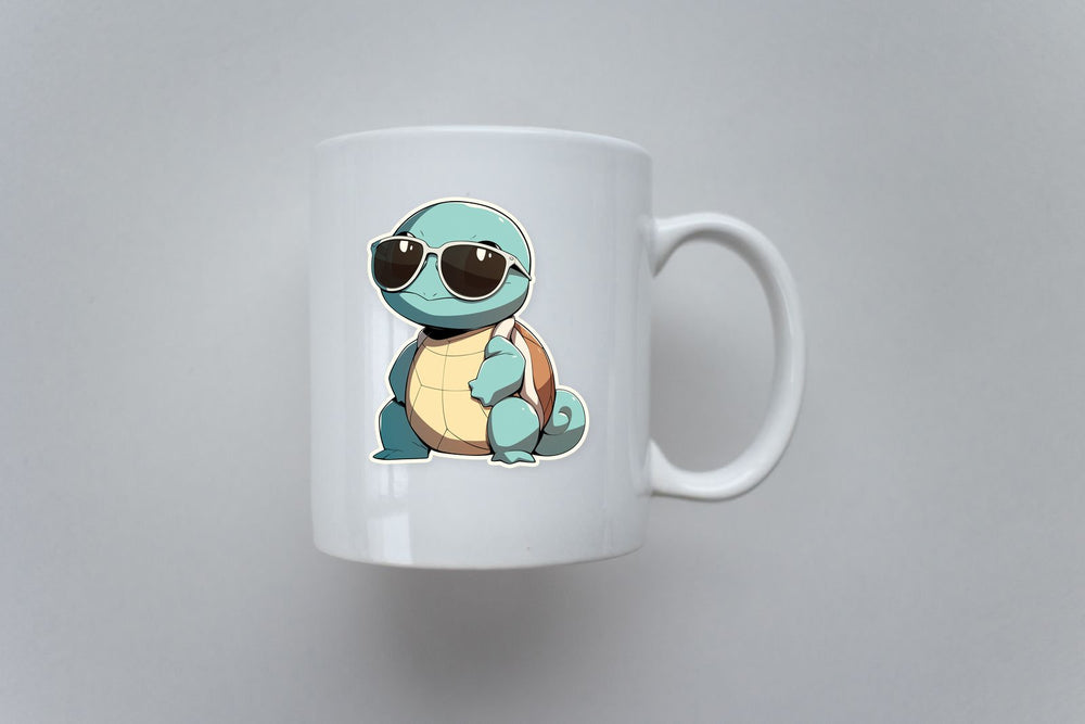 Squirtle with Sunglasses Cool Pokemon Sticker