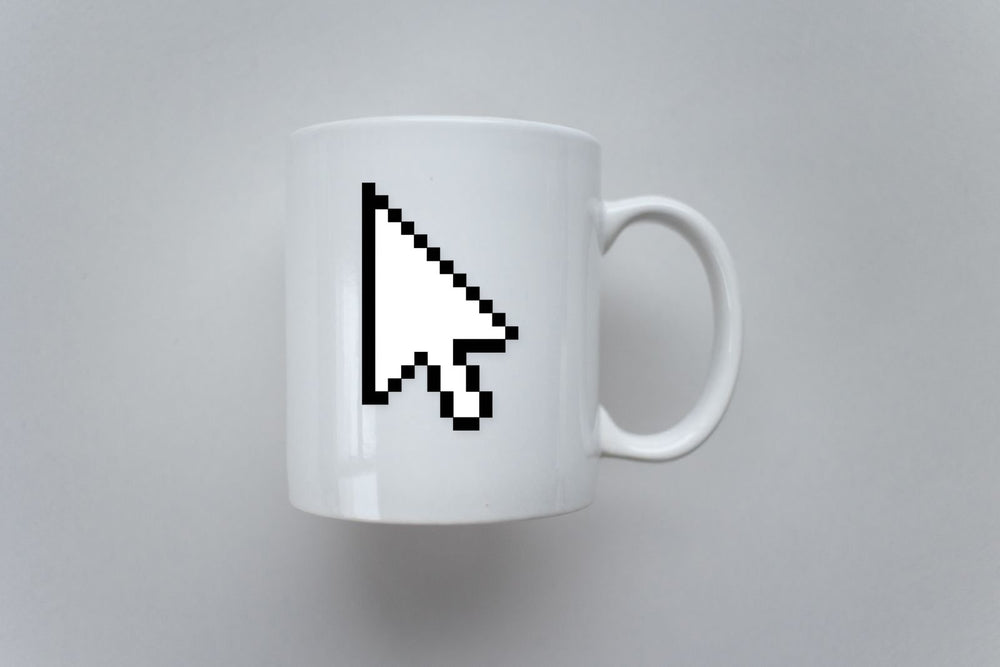 Black Pixel Cursor Sticker
