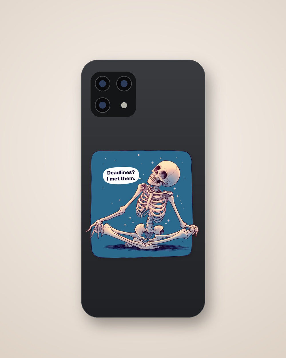 Funny Skeleton Yoga Sticker