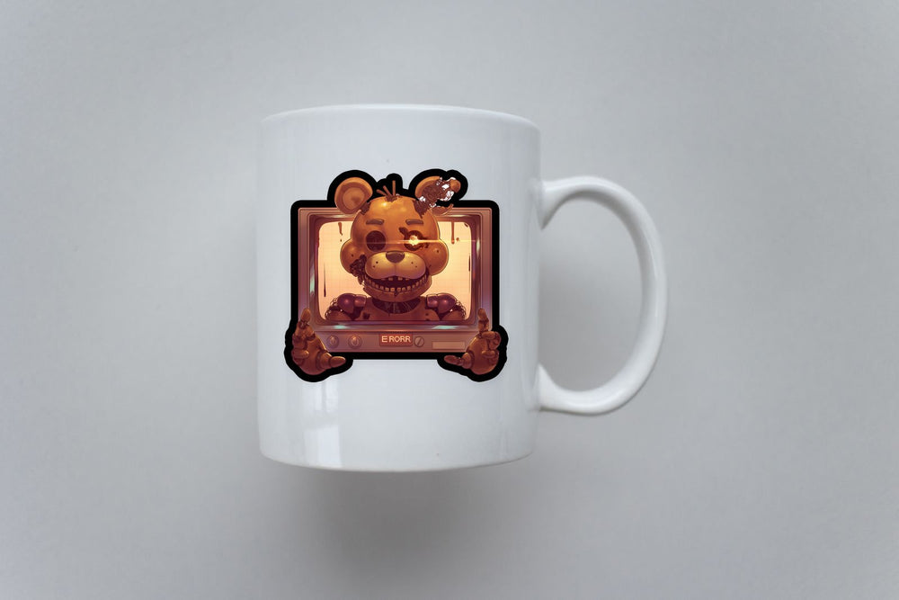 Fnaf Freddy TV Screen Horror Sticker
