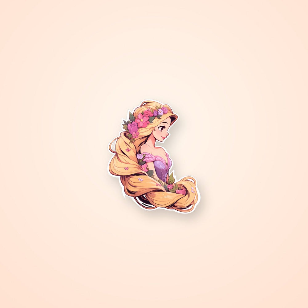 Rapunzel with Tangled Hair Sticker