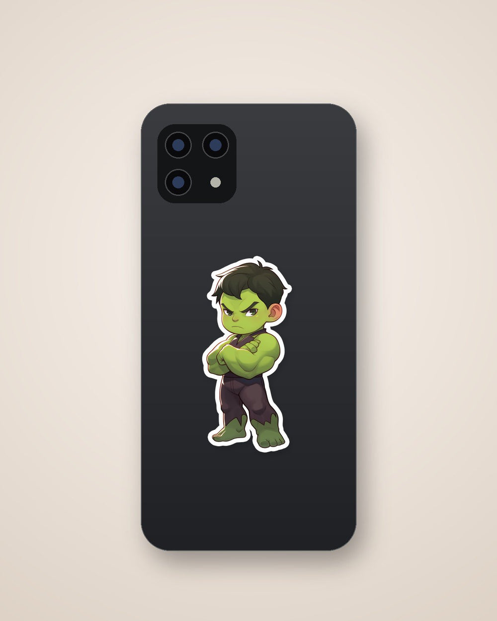 Cute Hulk Green Superhero Sticker