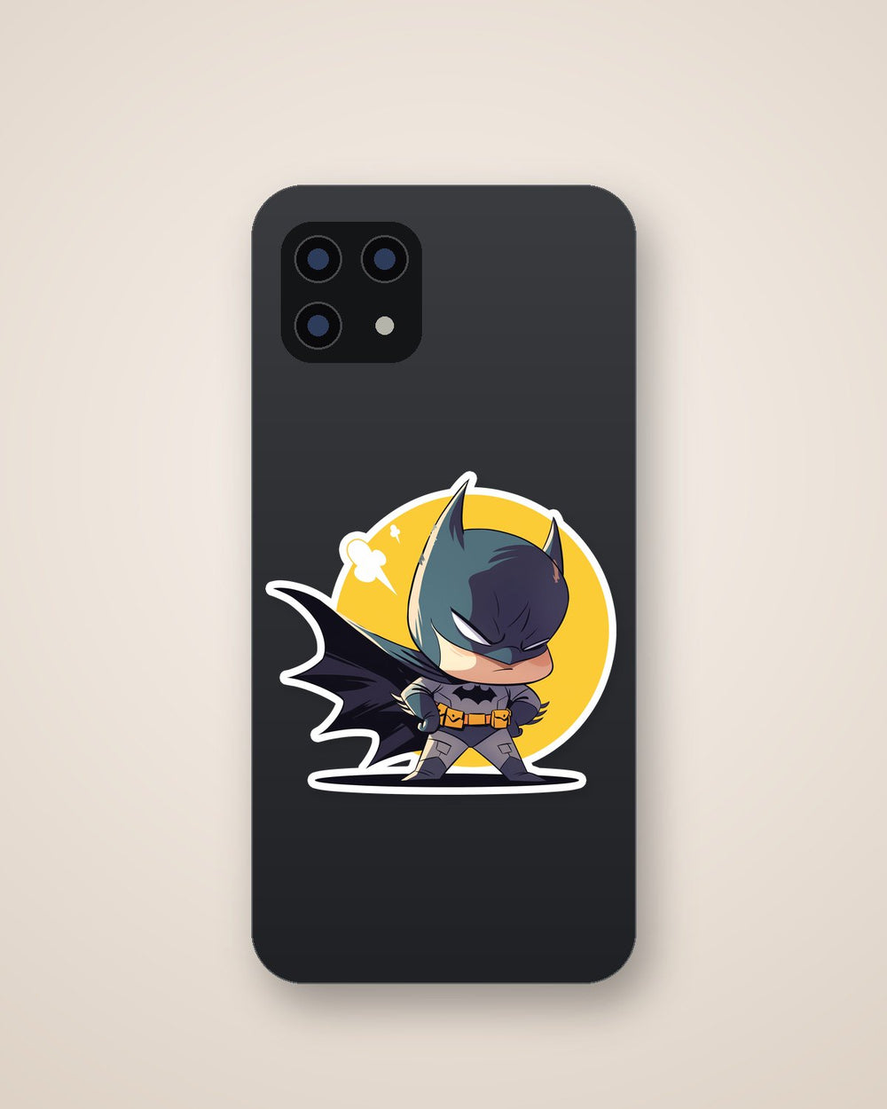 Chibi Angry Batman Funny Sticker