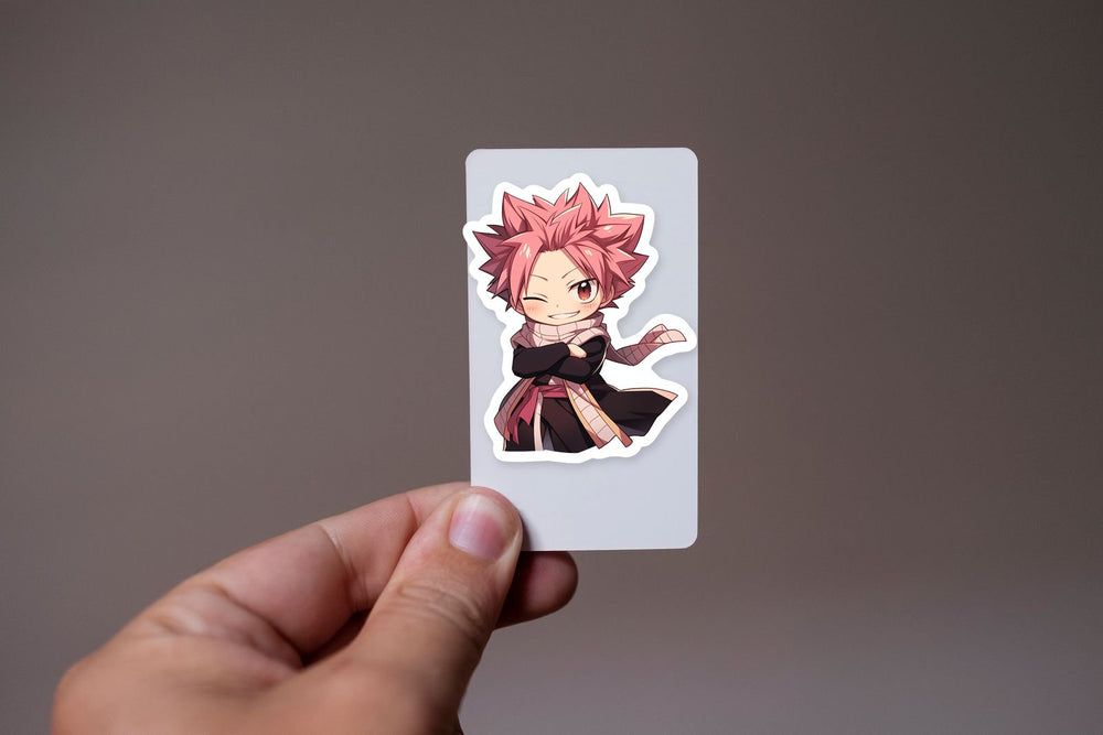 Natsu Dragneel Winking Face Sticker