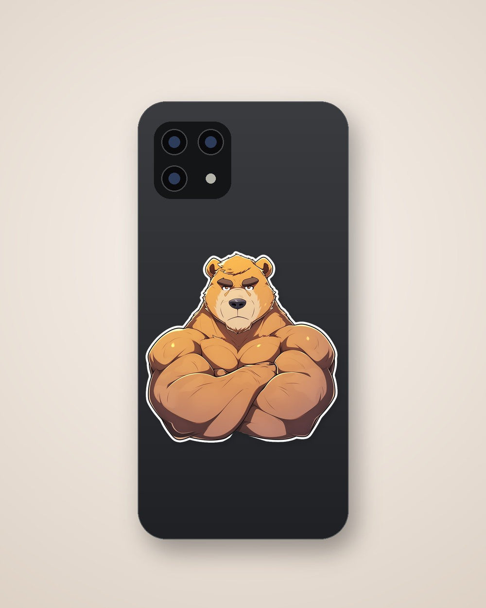 Cool Bear Bodybuilder Sticker