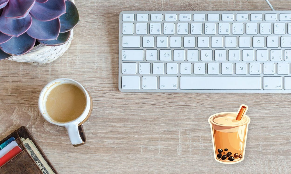 Aesthetic Bubble Tea Cup Sticker