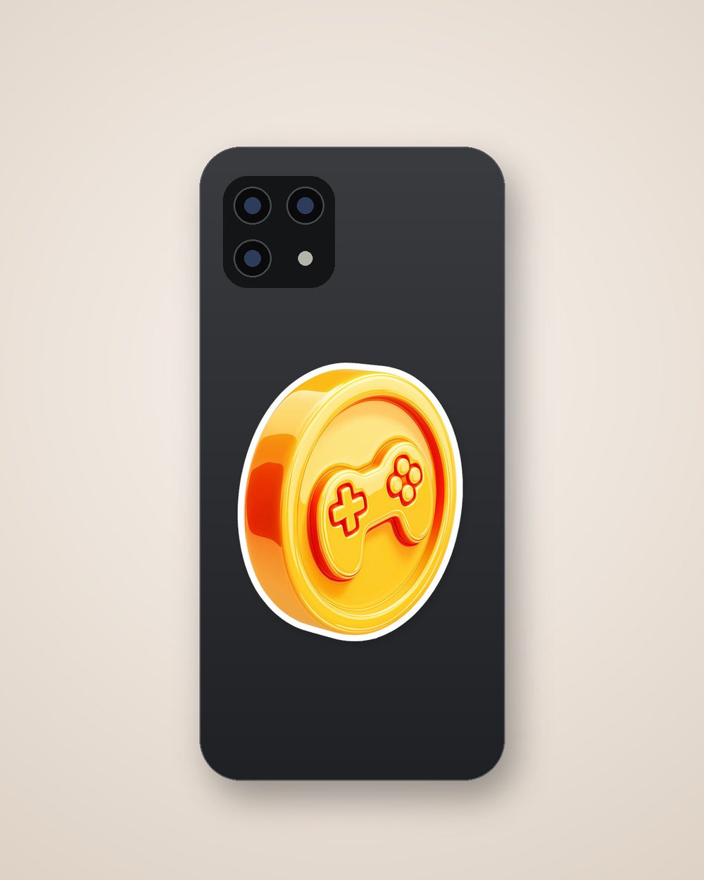 Golden Gaming Coin Sticker