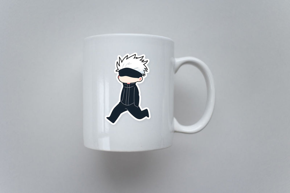 Chibi Satoru Gojo Running Sticker