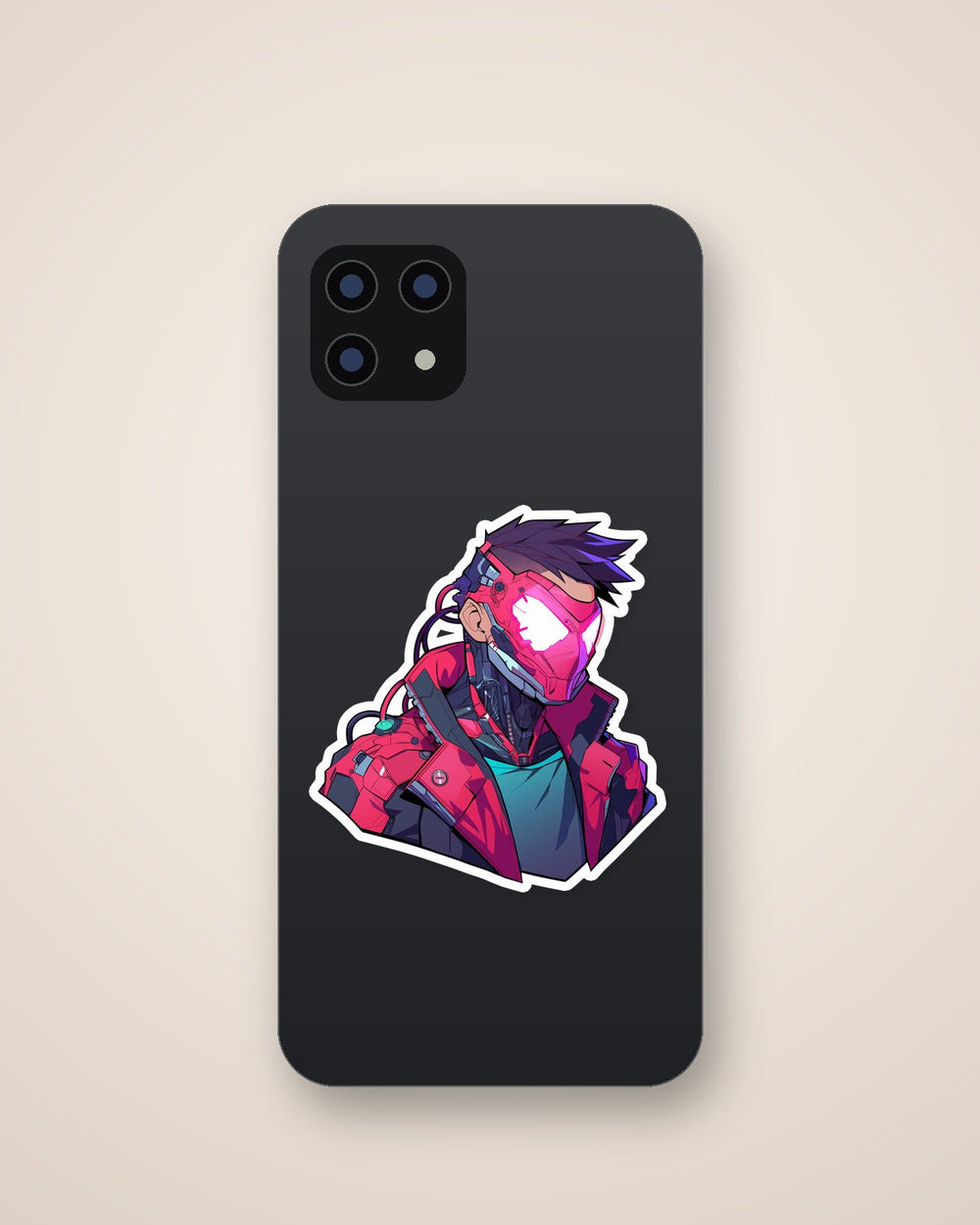 Futuristic Cyberpunk Soldier Sticker