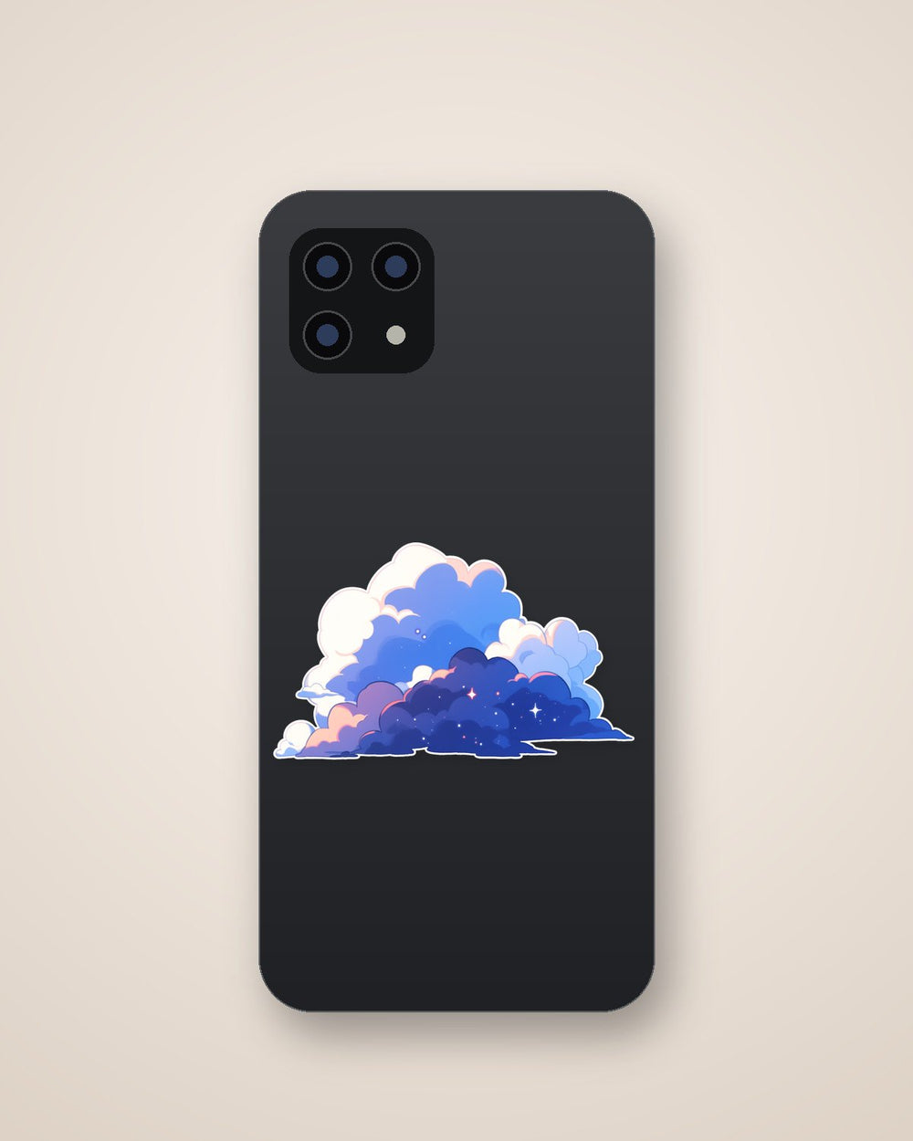 Aesthetic Evening White-Blue Clouds Sticker