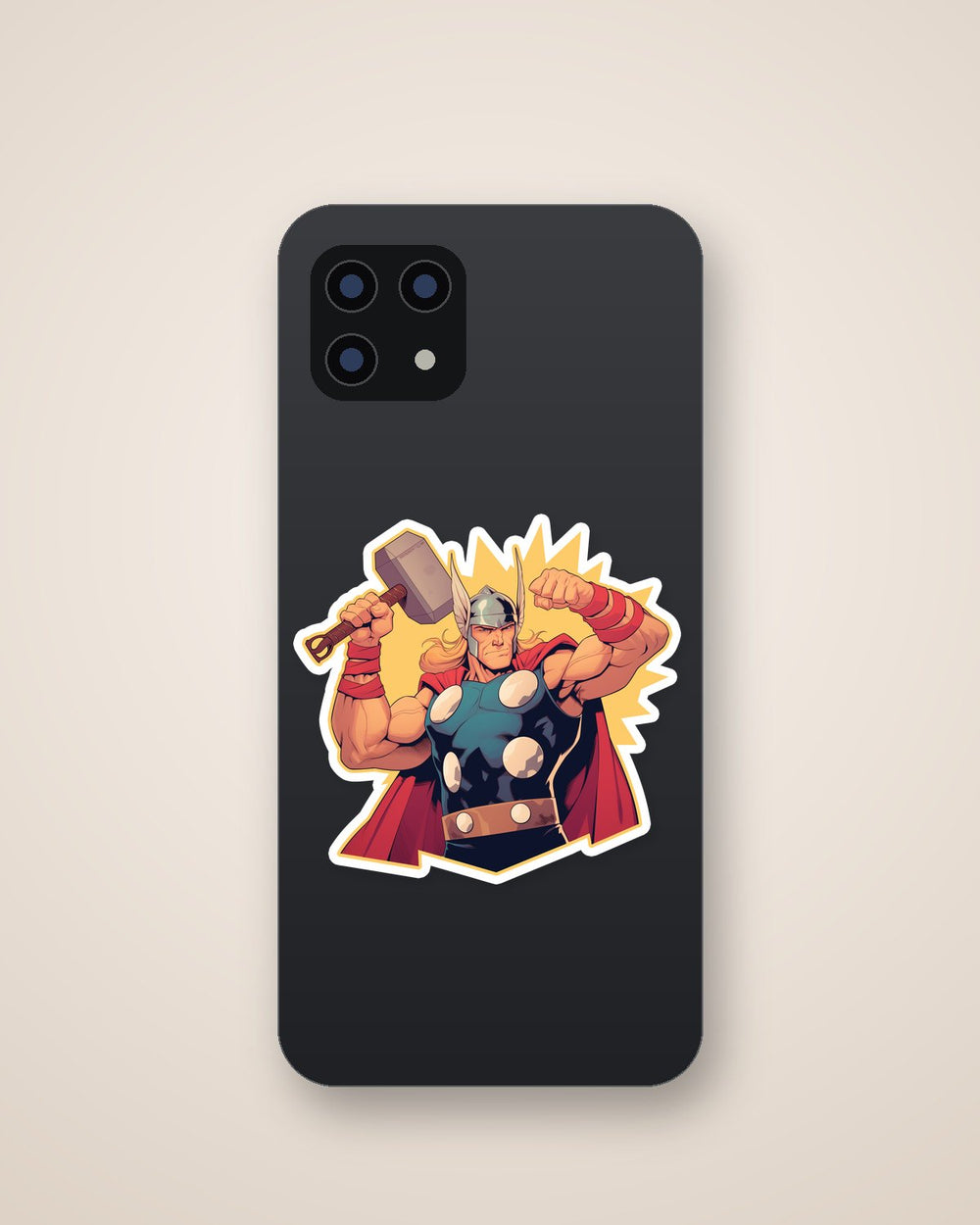 Retro Thor Marvel Superhero Sticker