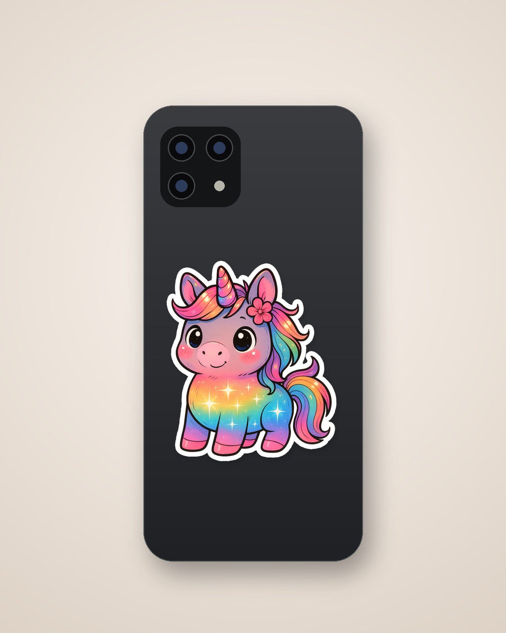 Rainbow Unicorn Cute Glitter Sticker