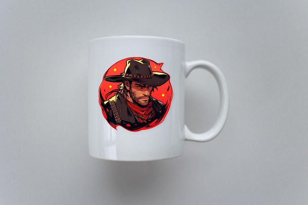 Rdr2 Arthur Red Round Sticker