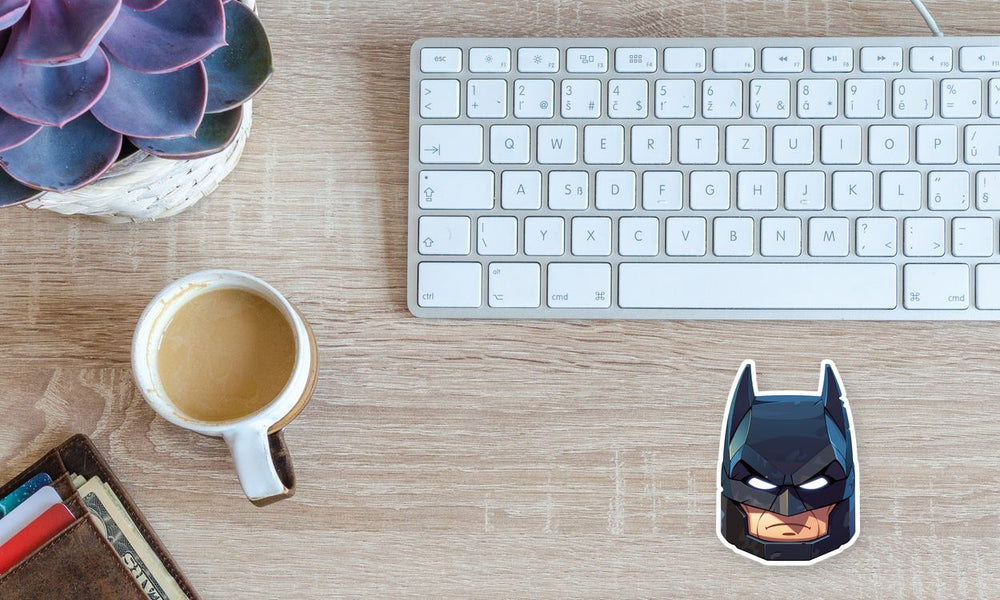 Lego Batman Head Glowing Eyes Sticker
