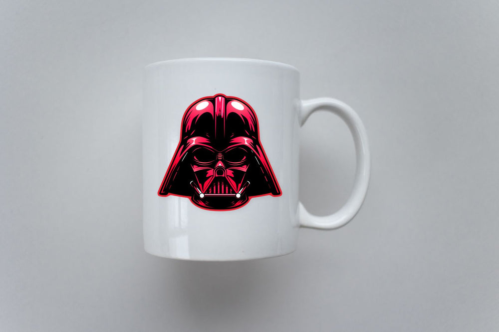 Black & Red Darth Vader Head Sticker