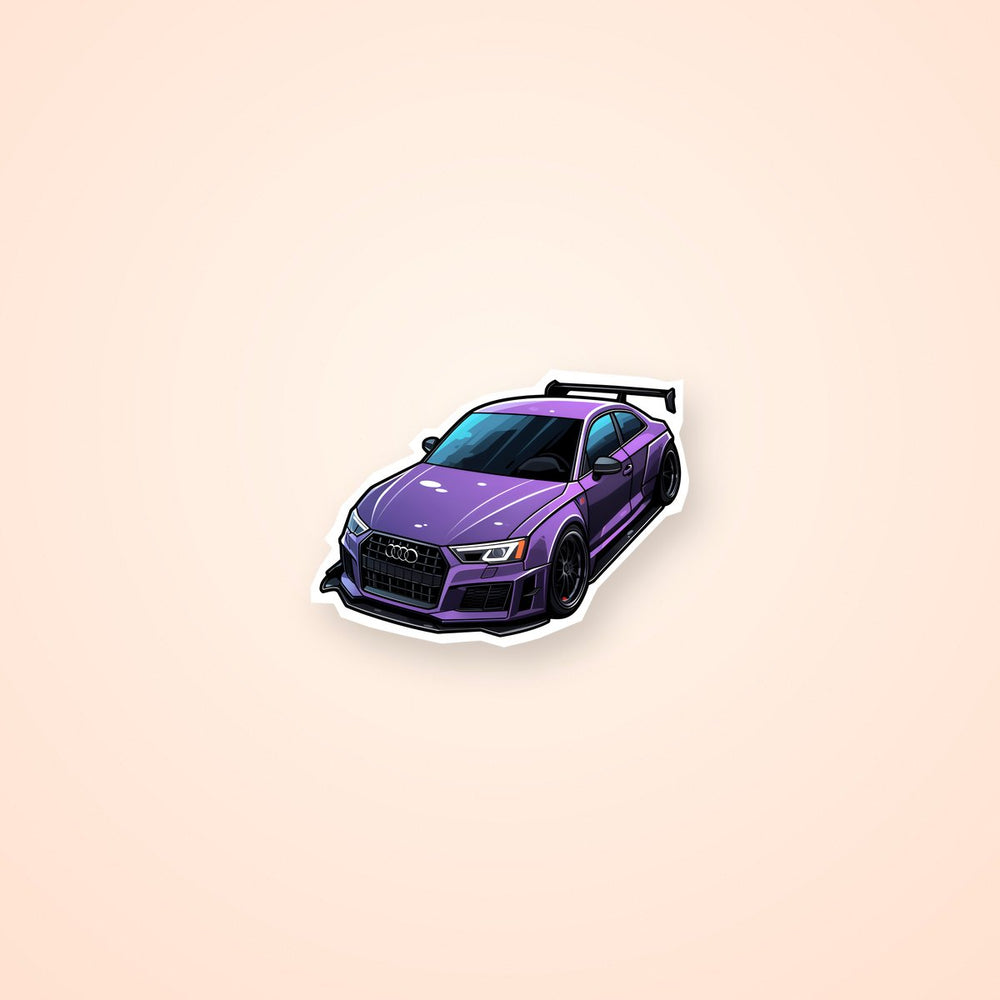 Purple Audi Rs3 Sticker