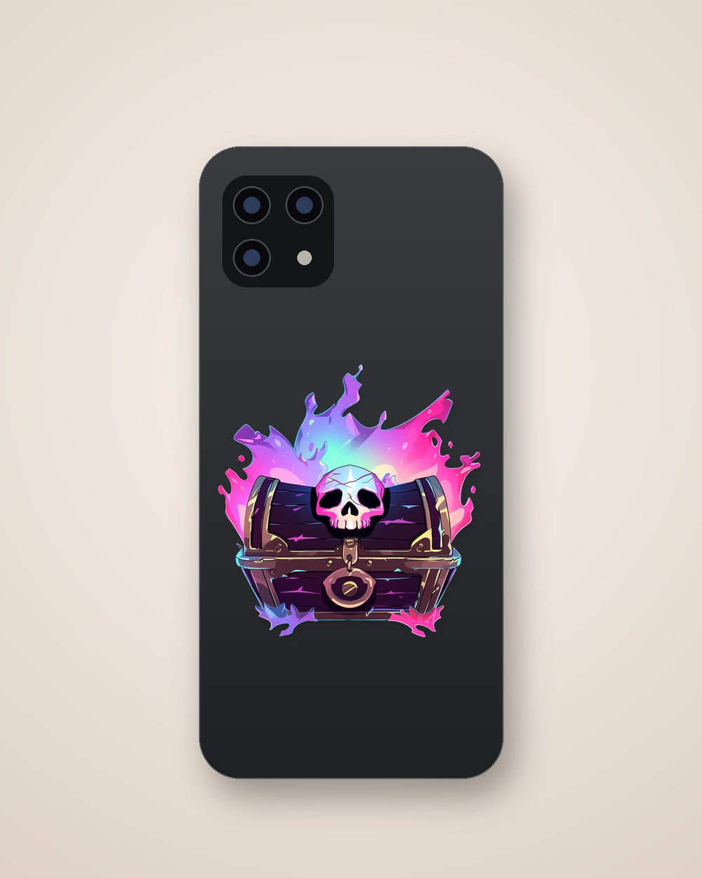 Sorcerer Pirate Chest with Skull Sticker