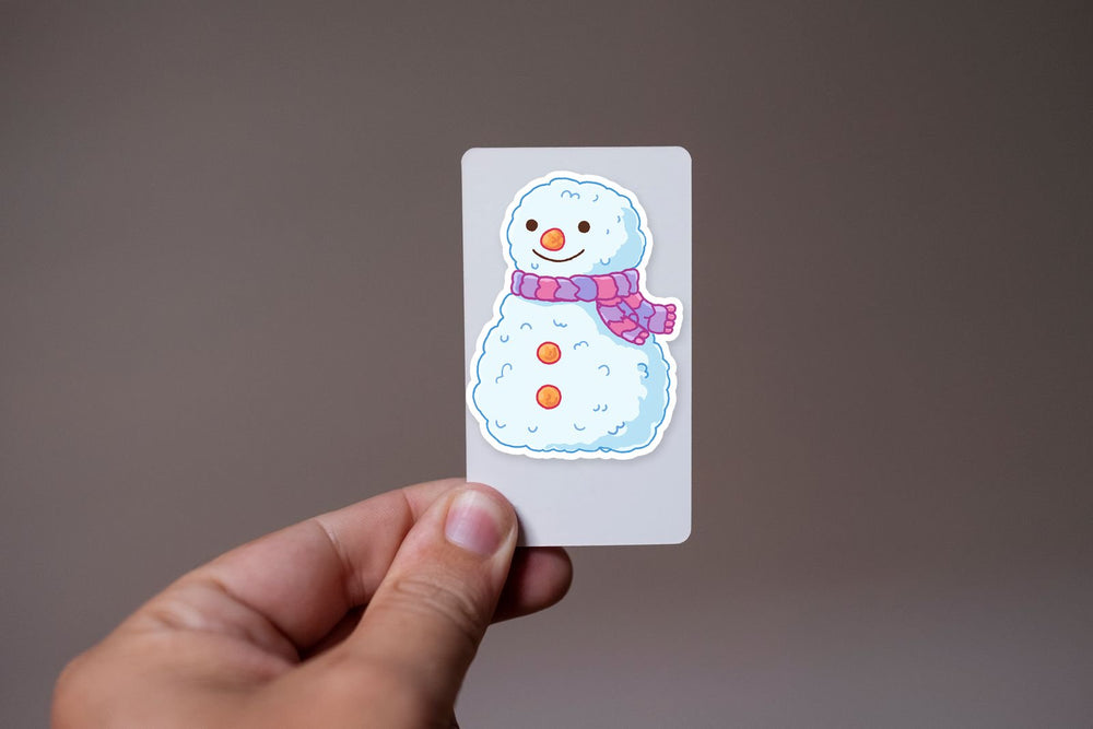 Cute Snowman with Scarf Winter Sticker