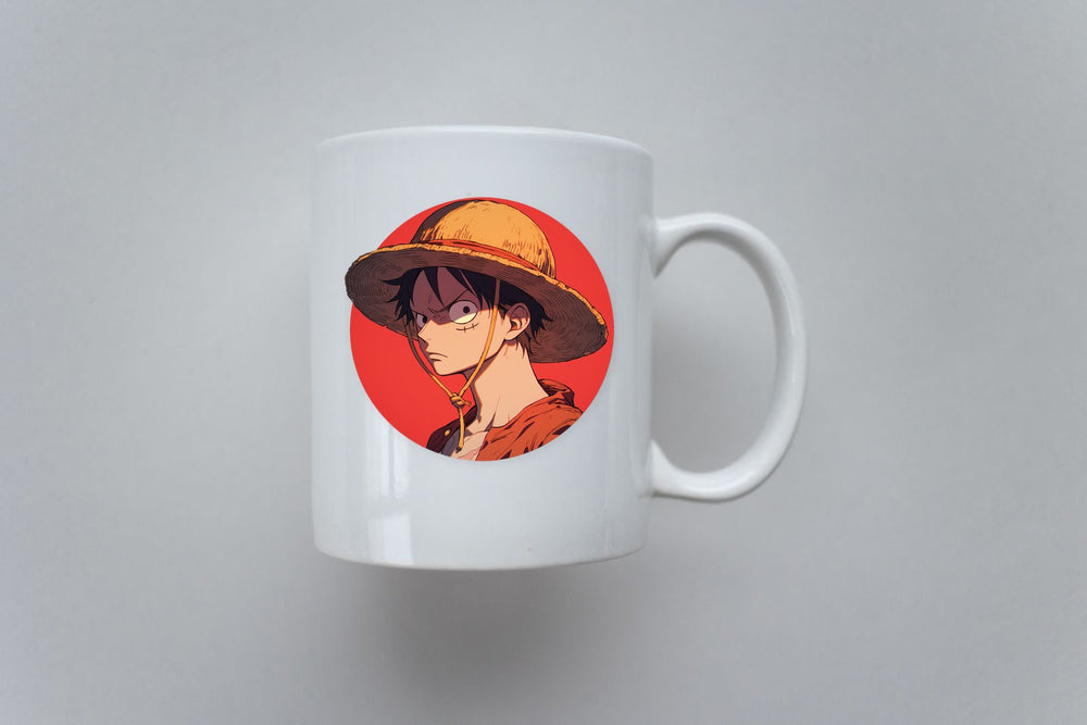 Luffy Straw Hat Red Background Sticker