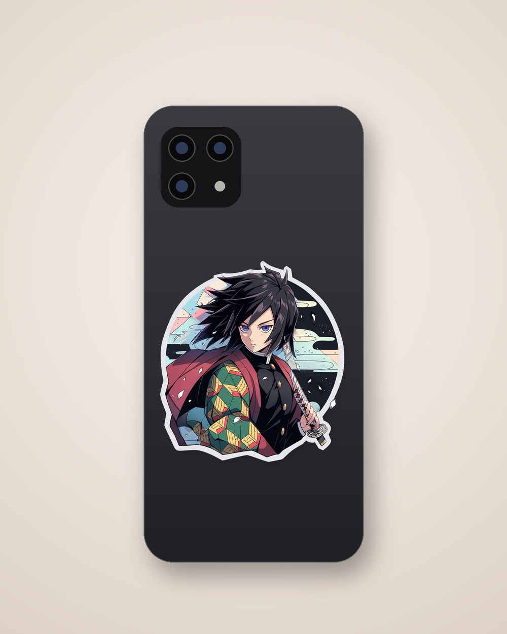 Demon Slayer Aesthetic Giyu Tomioka Round Sticker