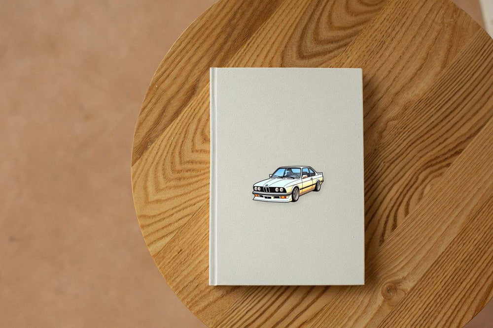 White BMW E28 5 Series Sticker