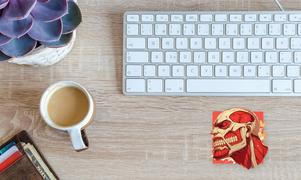 Colossal Titan Head Aot Sticker