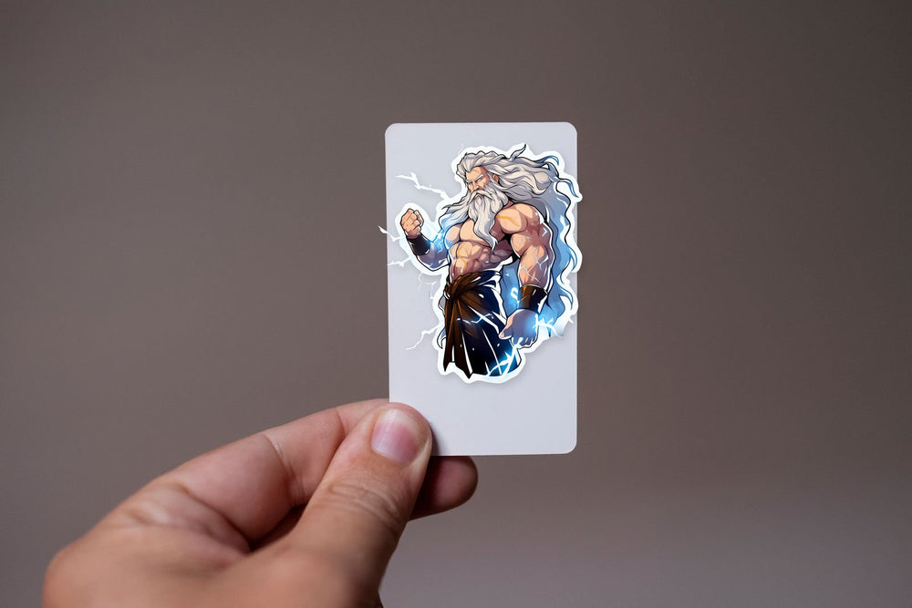 Aesthetic Zeus & Lightning Sticker