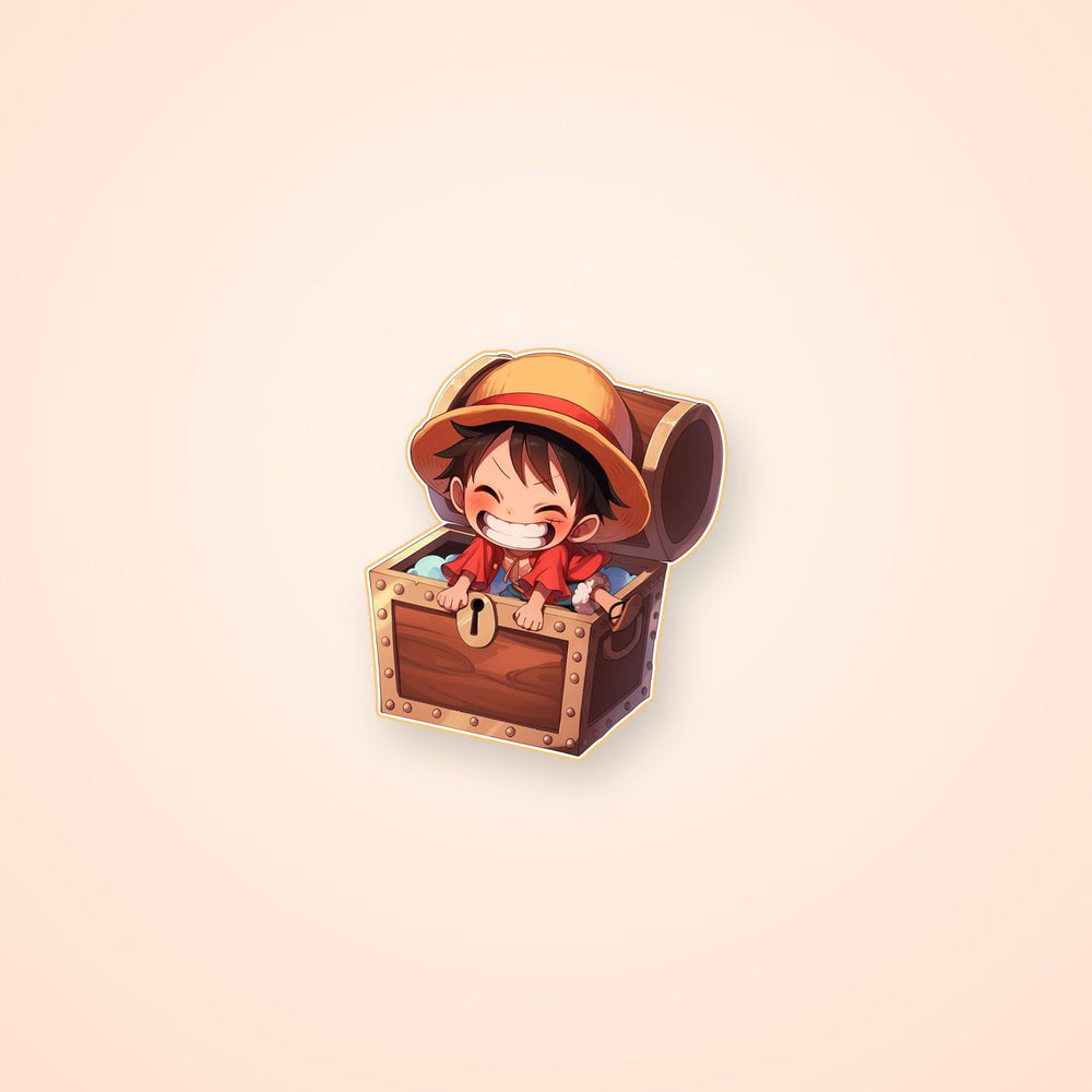 One Piece Luffy Treasure Chest Sticker