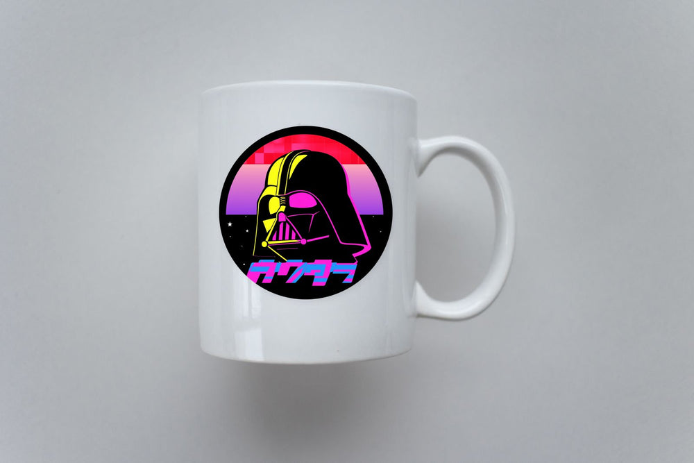 Retro Darth Vader Round Sticker