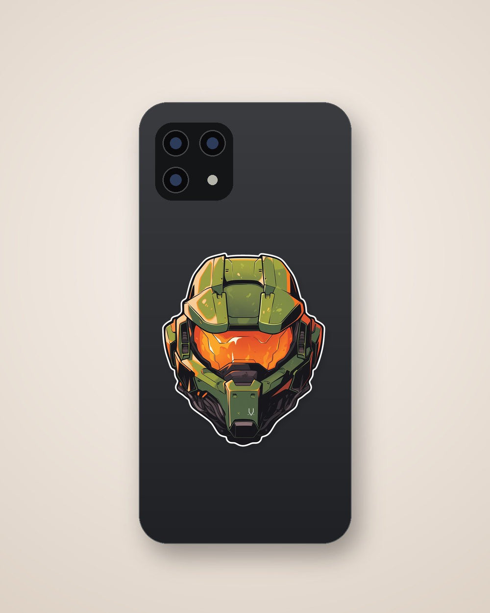 Halo Master Chief Helmet Aesthetic Sticker