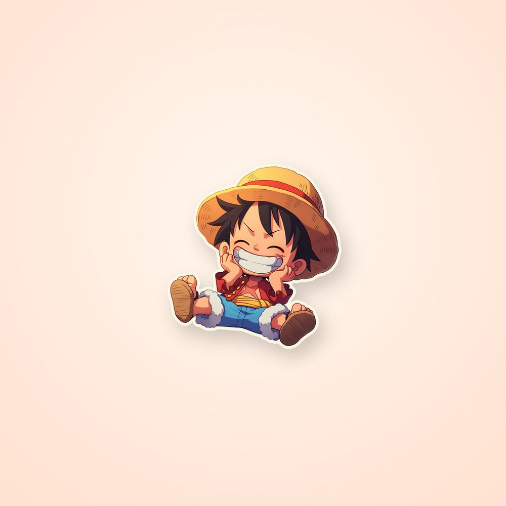 One Piece Chibi Luffy Smile Sticker