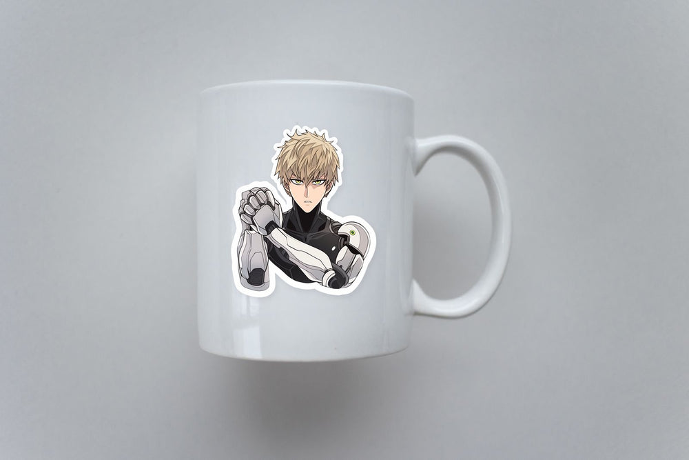 One-Punch Man Genos Warm Up Cyber Hands Sticker