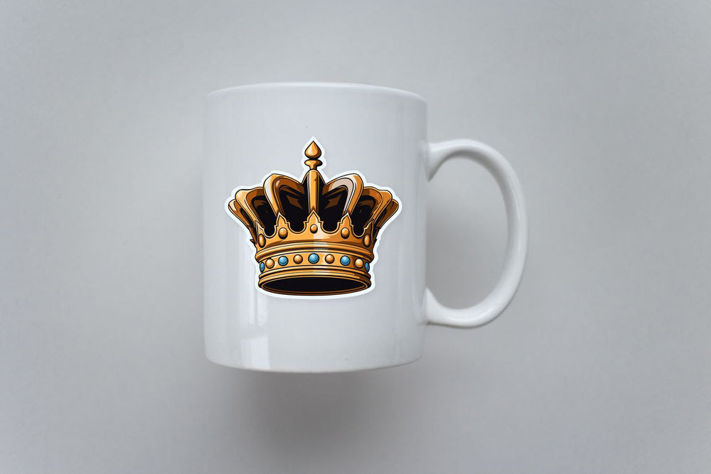 Gold Monarch Crown Sticker
