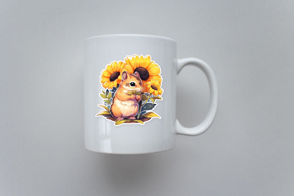 Chipmunk with Sunflowers Sticker