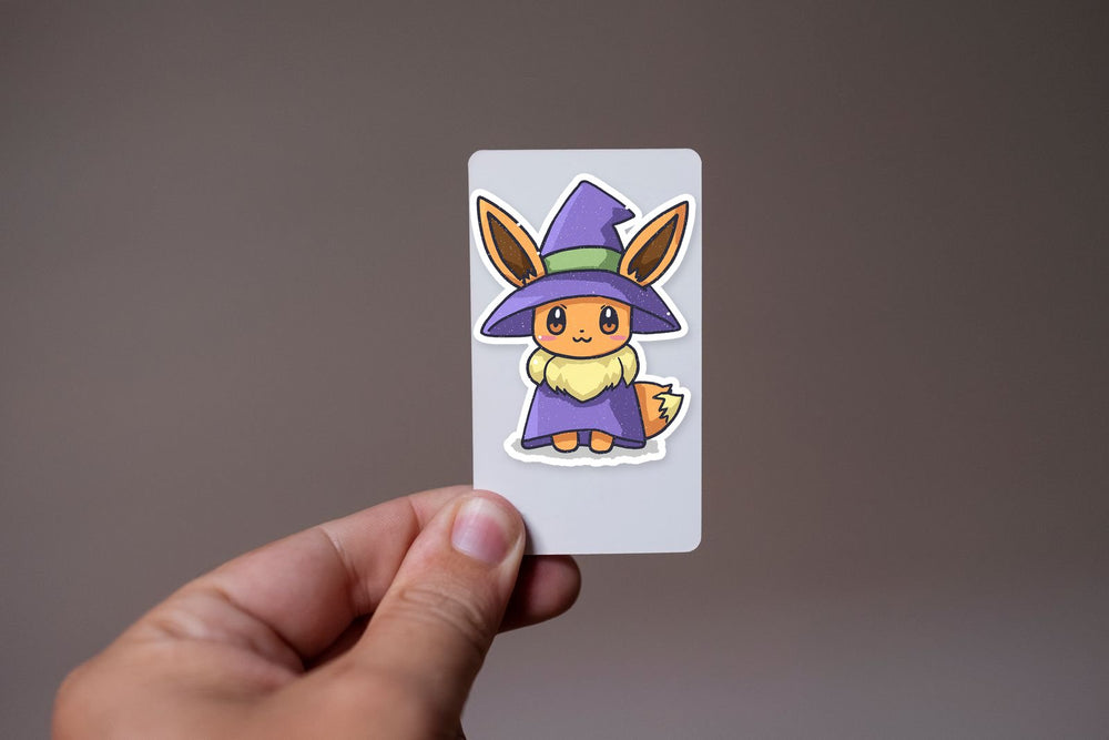Pokemon Eevee Witch Hat Halloween Sticker