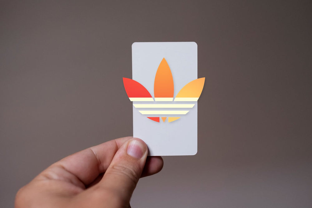 Adidas Retro Logo Colorful Clipart