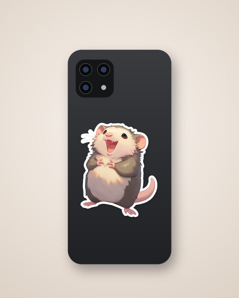 Cute Opossum Smiling Sticker